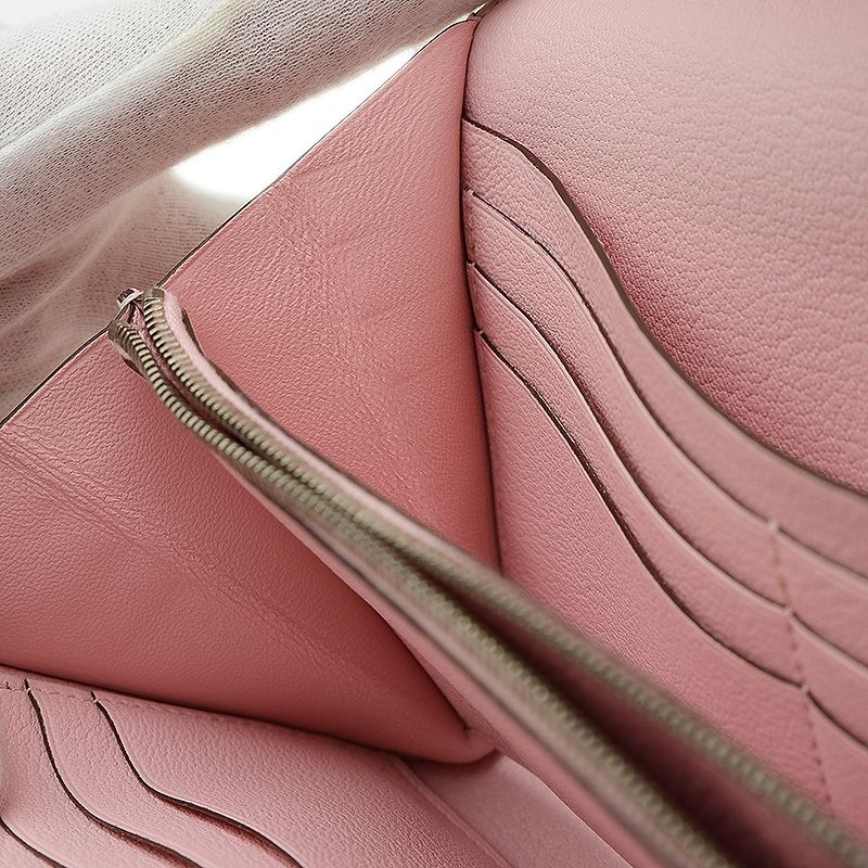 エルメス ケリーウォレット ギリース 長財布 スイフト ローズサクラ  