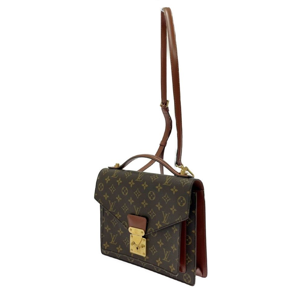 中古】【ジャンク】 LOUIS 油っこ VUITTON ルイ・ヴィトン M51187 モノグラム PVC モンソー28 2WAYハンドバッグ