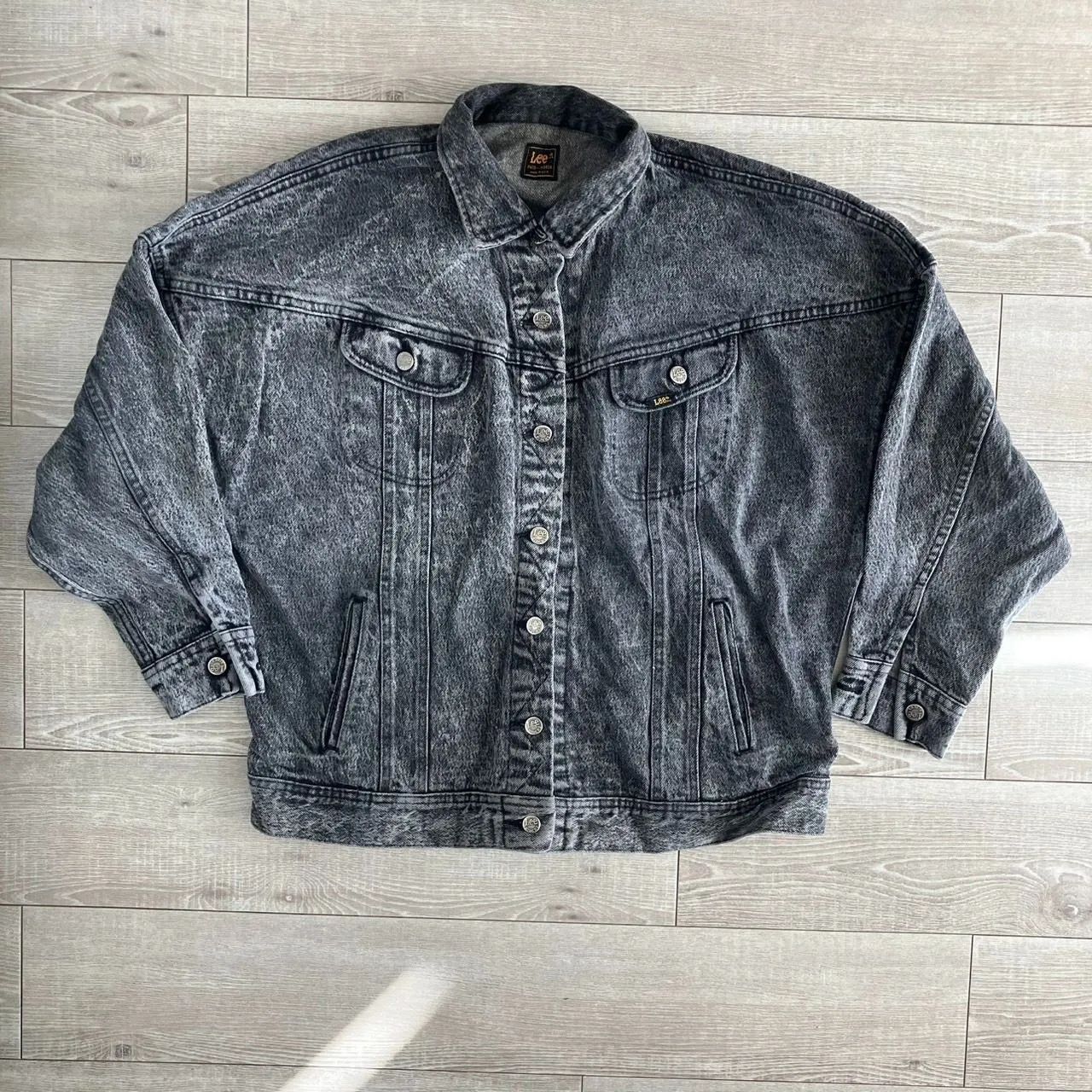 Lee ブラックデニムジャケット Lee - 古着 リー Lee ブラック デニムジャケット Gジャン メンズ