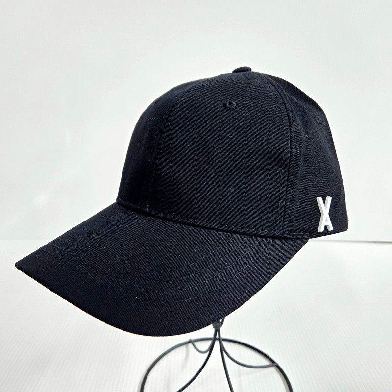 【中古美品】 VARZAR ROSE GOLD STUD OVER FIT BALL CAP バザール ベースボール キャップ 帽子 服飾雑貨 サイズ：F カラー：ブラック メンズ/レディース 【185-241222-ay-30-izu】