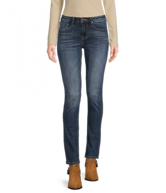 【送料無料】 ヴィゴス レディース デニムパンツ ジーンズ ボトムス Marley Mid Rise Straight Skinny Leg Jeans Medium Wash