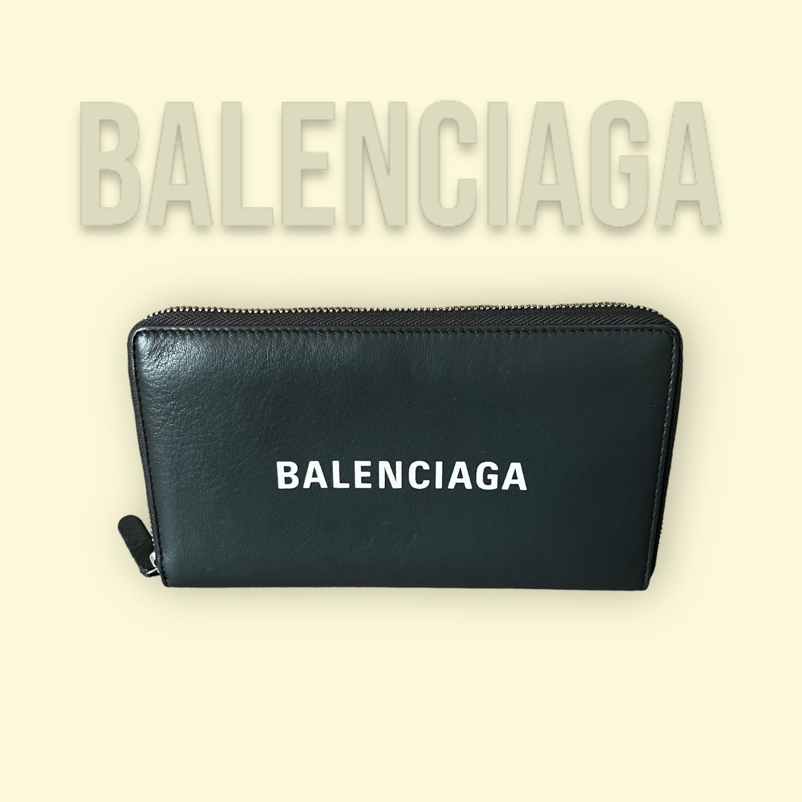 中古美品】BALENCIAGA バレンシアガ エブリディ メンズ長財布 革