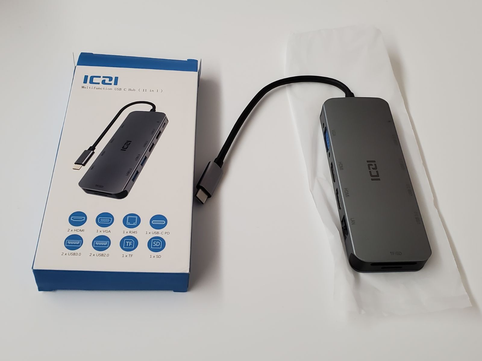 デュアルHDMI ICZI USB C ハブ 11in1 トリプルディスプレイ Type C