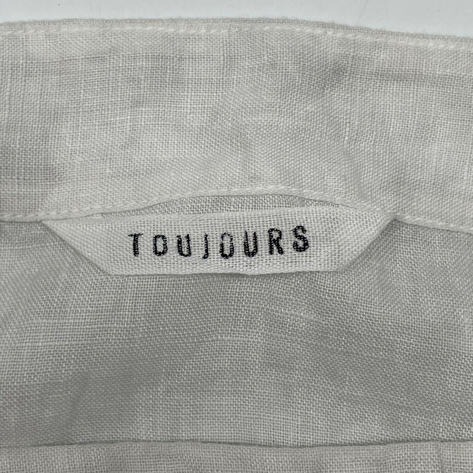 新品 未使用 タグ付き TOUJOURS トゥジュー リネンノースリーブ