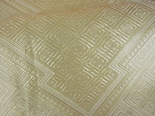 平和屋着物□佐賀錦 全通柄袋帯 松皮菱吉祥文 金糸 逸品 uw0608