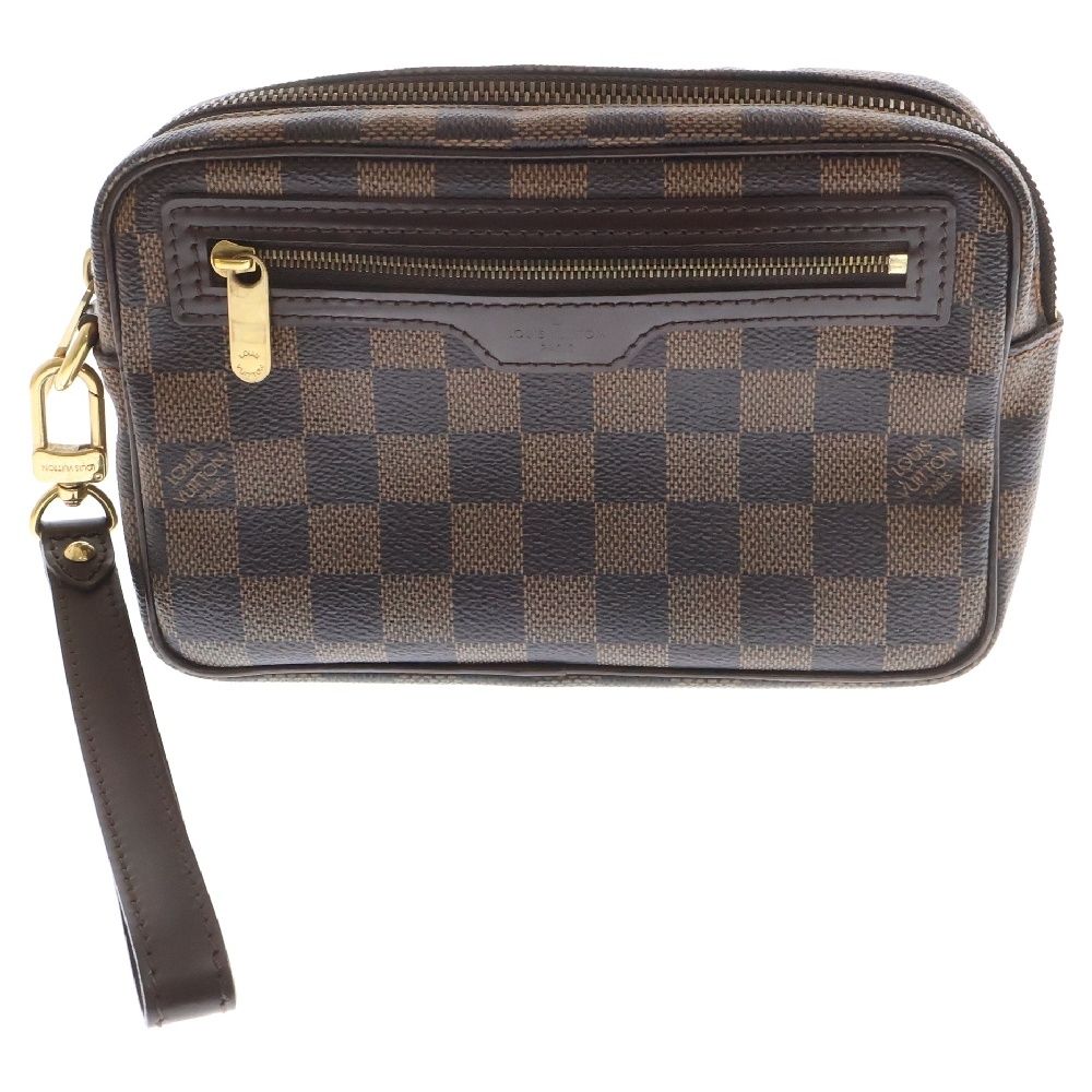 LOUIS VUITTON ルイヴィトン ダミエエベヌ ポシェット ビエ マカオ セカンドバック ポーチ クラッチバッグ ブラウン ゴールド金具 PVC N61739