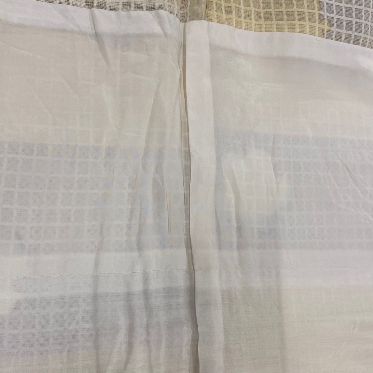 小紋 身丈155cm 裄丈62cm S 薄物 雪輪 疋田 金彩 ベージュ 正絹 名品  