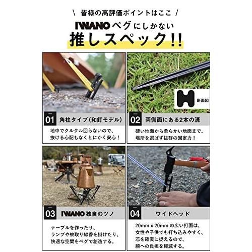 IWANO イワノ 鍛造ペグ 30cm セット 日本製 鍛造 - メルカリ