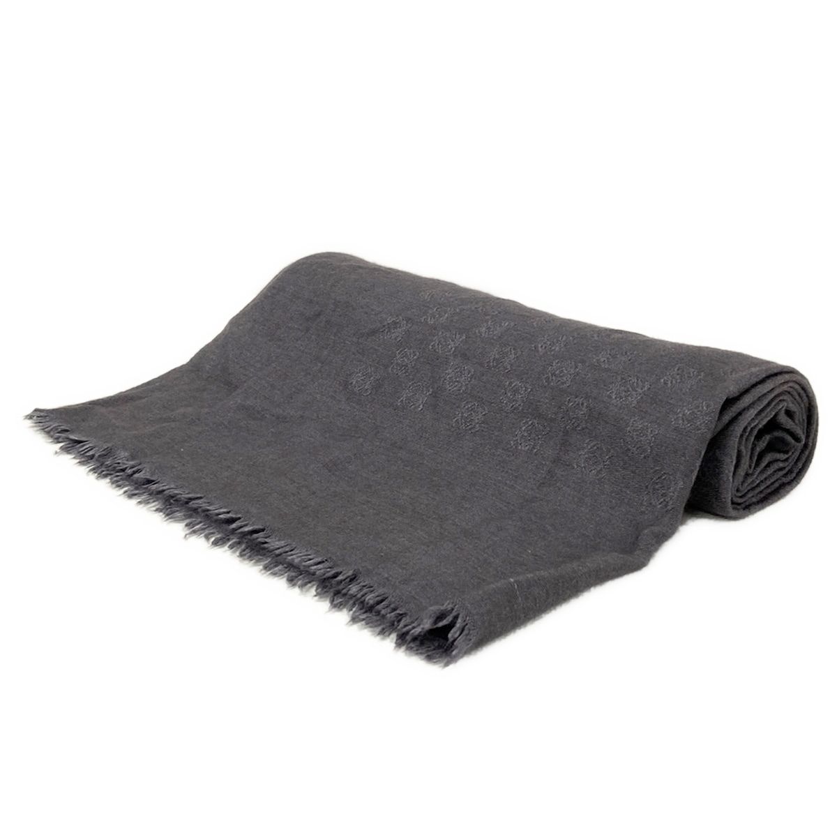 LOEWE ロエベ ストール ショール - グレー カシミヤ シルク