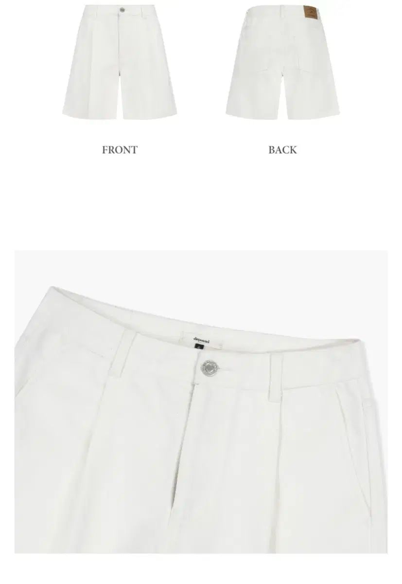 depound ディパウンド ピンタック デニム 半ズボン アイボリー DECORATOM_COM_BR