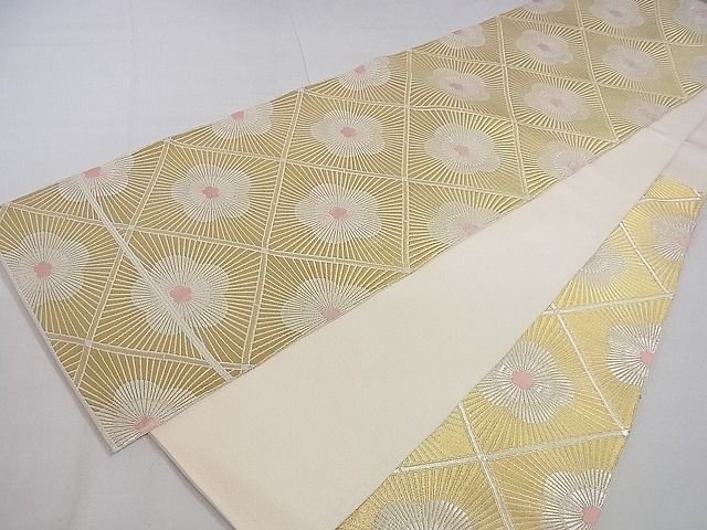 平和屋本店□最高級 人間国宝 北村武資 煌彩錦 六通柄袋帯 菱梅文 金  