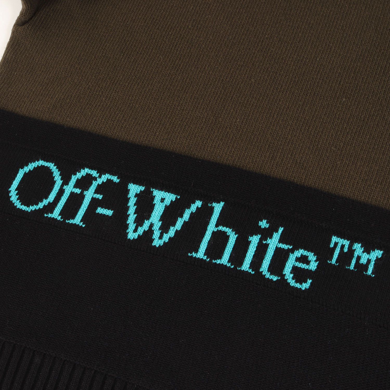 OFF-WHITE オフホワイト ニット カーキ ブラック サイズ:S | 22SS  