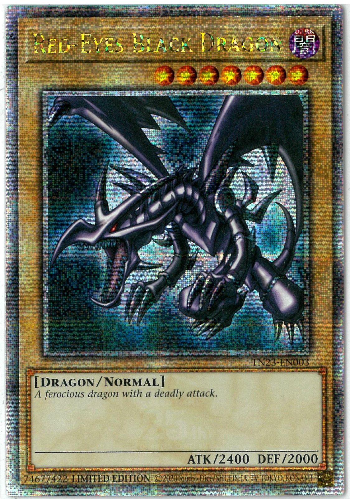 ARS10+ 真紅眼の黒竜 TN23-EN003 QCSE 北米版 鑑定書付 2 英語版 TN23-EN003 Red-Eyes Black Dragon 真紅眼の黒竜
