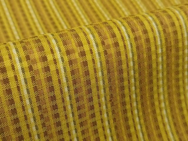 平和屋本店□超希少 本場黄八丈 東京都無形文化財 山下めゆ 紬 市松