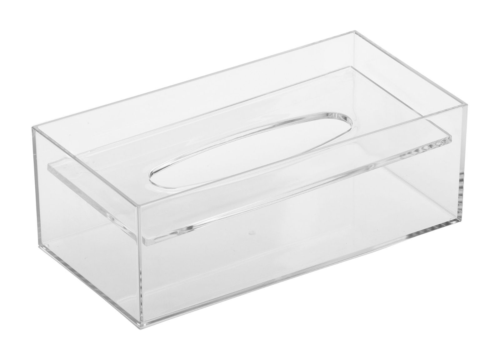 【特価商品】ティッシュケース 長方形 デスコ 透明 スチロール 125×244×86H(mm) 蝶プラ工業