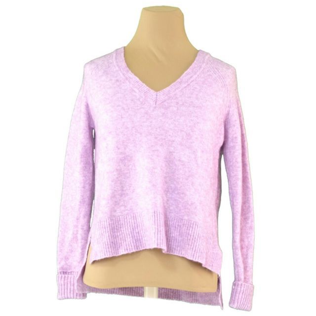 ジェイクルー ニット セーター トップス ♯XXSサイズ Vネック パープル ナイロン メリノウール アルパカ J.CREW  T16649 