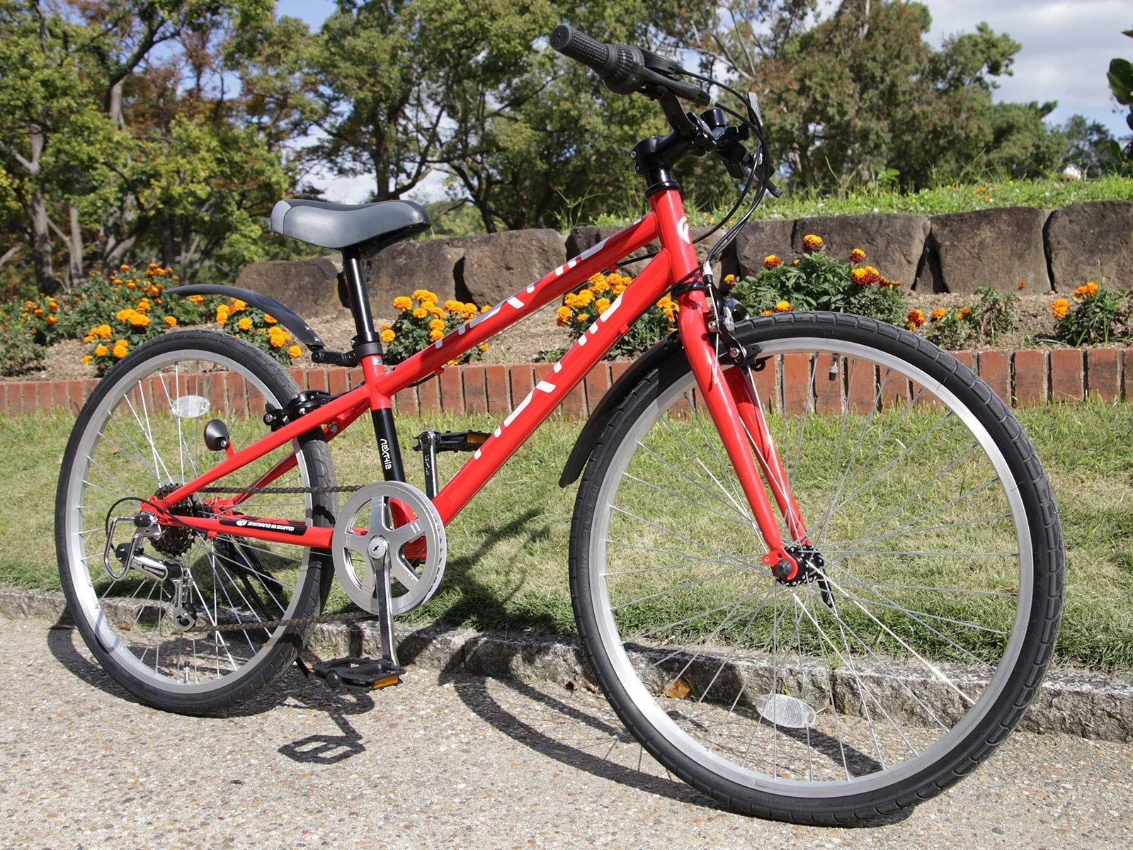 赤い子供用自転車 ジュニアシティバイク