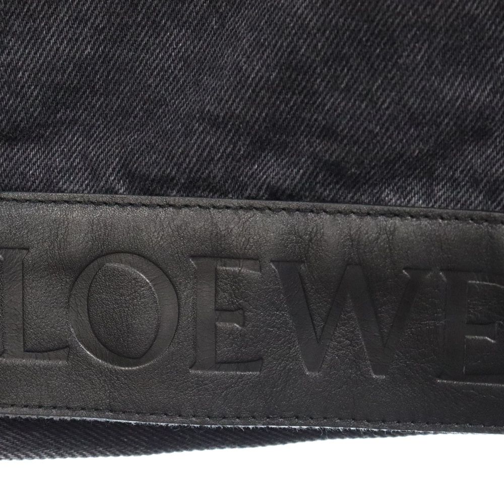 LOEWE (ロエベ) 24SSANAGRAM JACKET 袖アナグラム柄ブラックデニムジャケット ブラック H526Y50W18