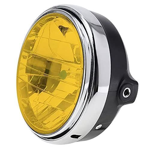 【数量限定】180パイ 外装 バイク VTR250 ヘッドライトユニット CBX400 NC31 CB400SF マルチリフレクター イエローレンズ ヘッドライト 【Deepa】汎用