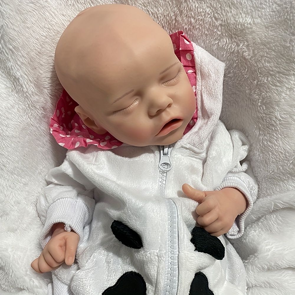 ソフトタッチピュアシリコン寝る女の子人形 43cm