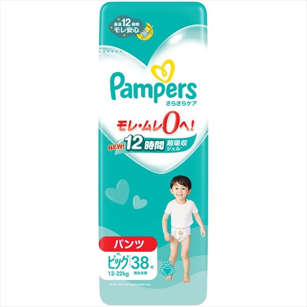 まとめ買い-4点セット パンパース さらさらケア パンツ スーパ－ジャンボ ビッグサイズ 38枚 Ｐ＆Ｇ オムツ