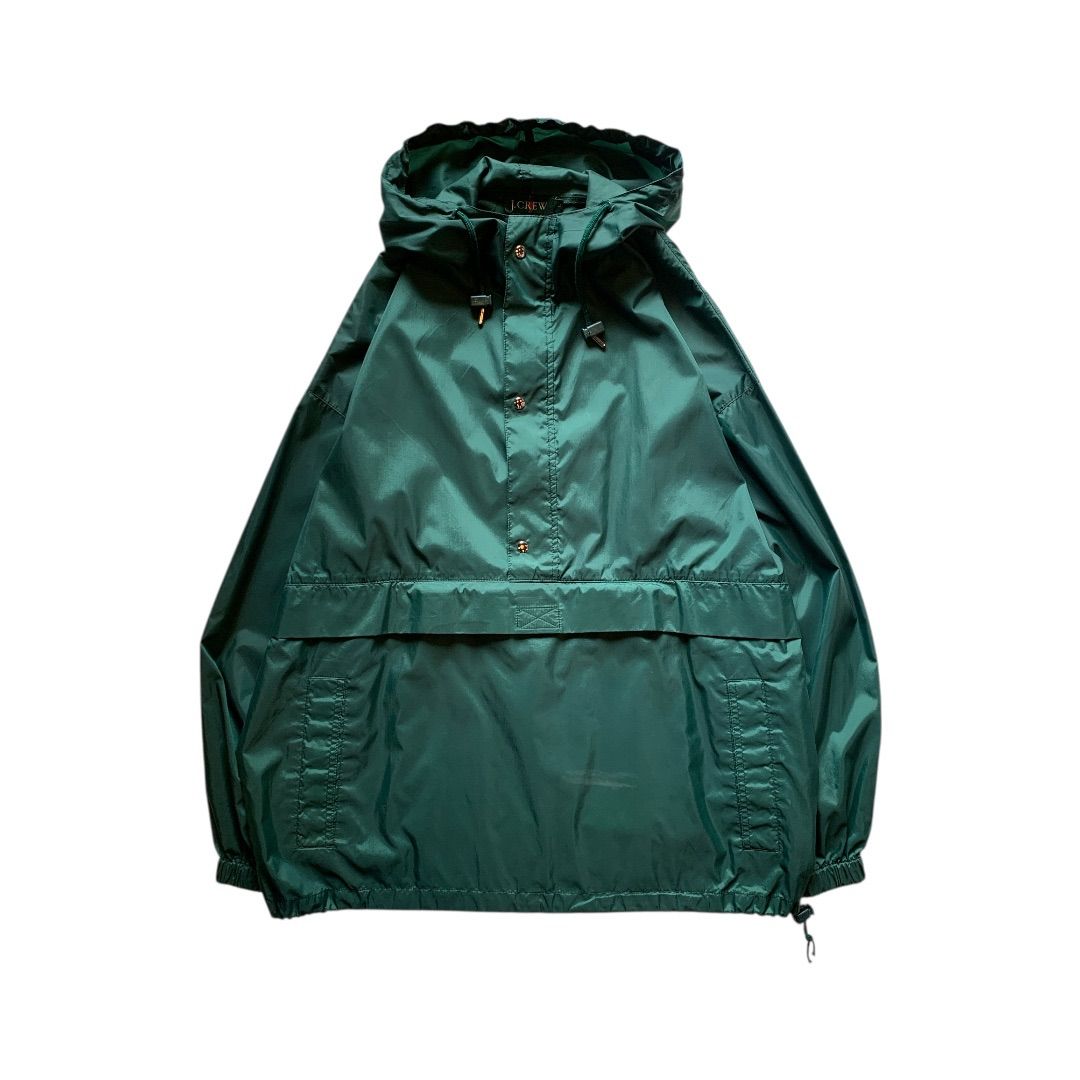 90s J.CREW アノラック ジャケット グリーン J.Crew - 90s J.CREW ツートンコットンアノラックパーカー