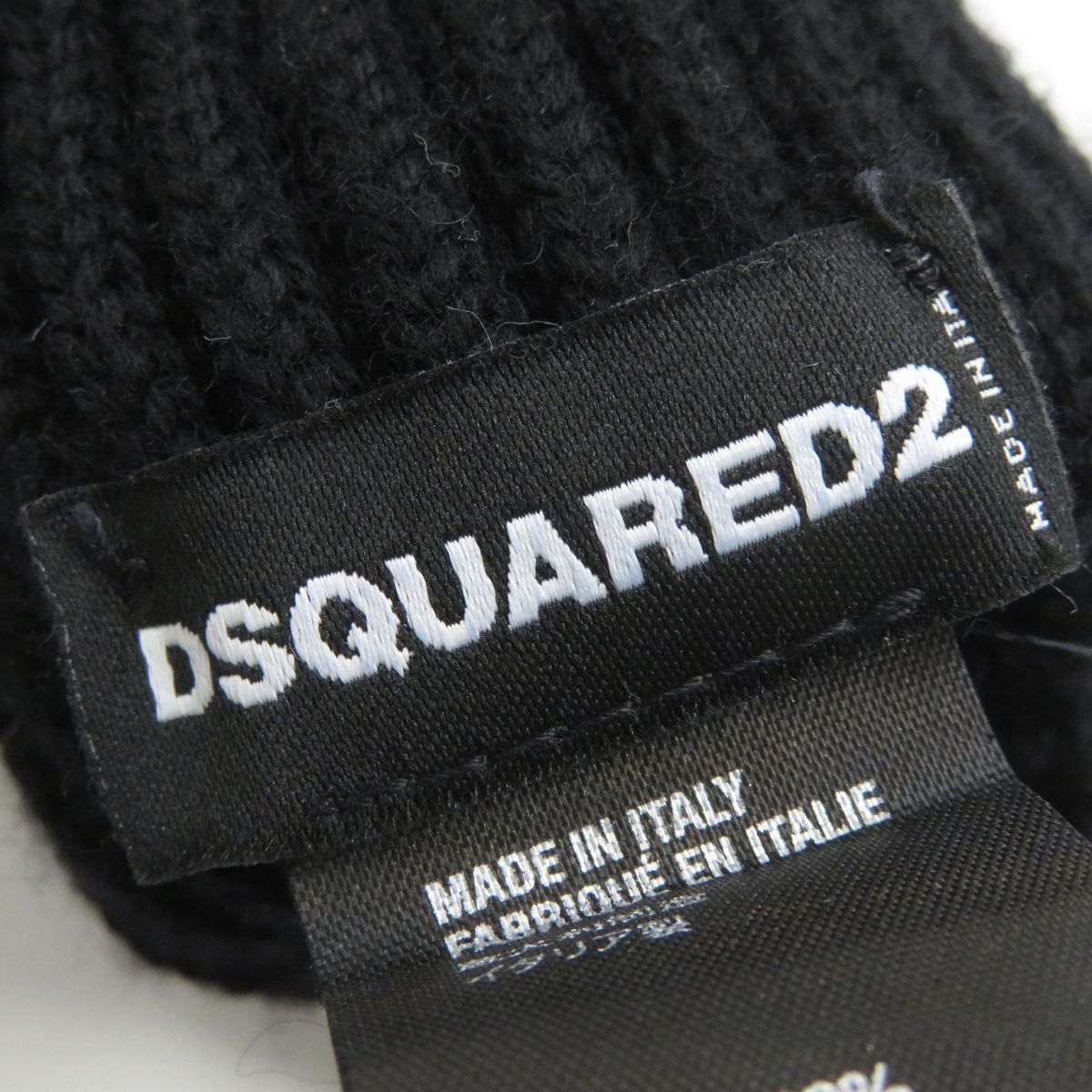 極美品△DSQUARED2 ディースクエアード ロゴプレート付き ウール100