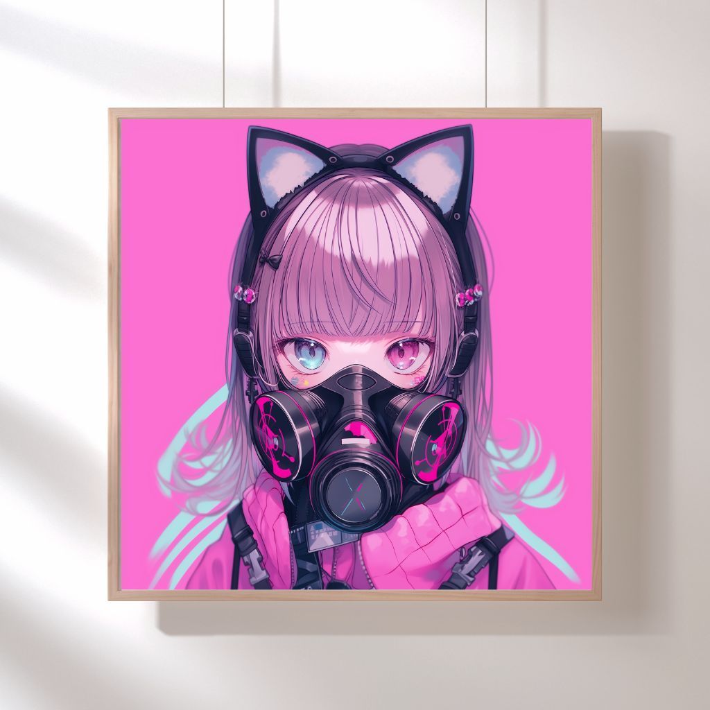 サイバーパンク マスク カラフル 「cyberpunk mask colorful