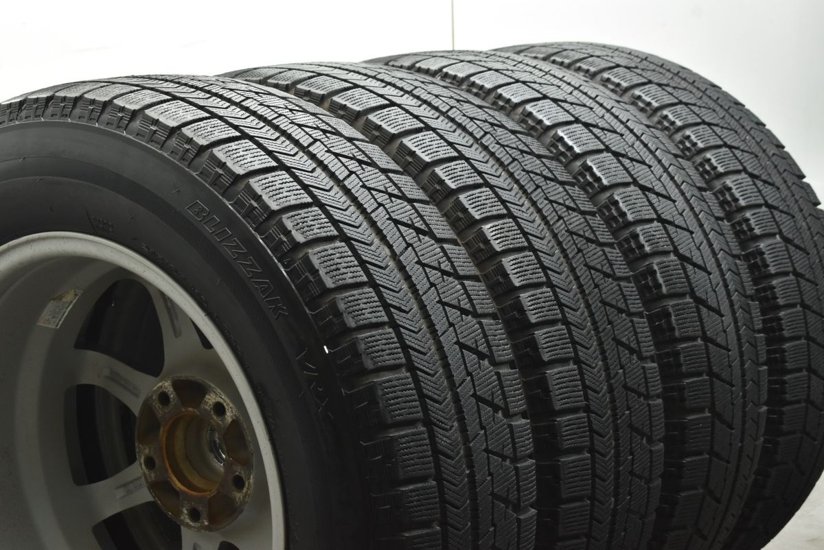 【美品】ラポルタ 16in 6.5J +38 PCD114.3 ブリヂストン ブリザック VRX 215/65R16 アルファード エクストレイル エルグランド CX-30