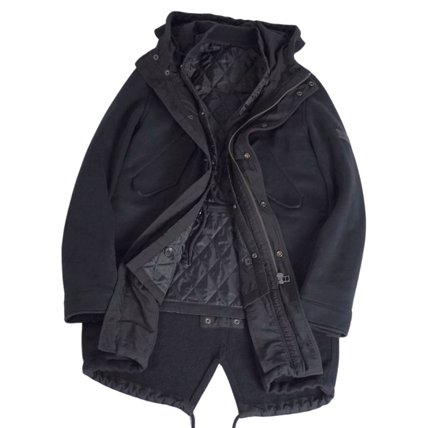 美品 ディーゼル DIESEL コート フード付き 中綿入りライナー付き 