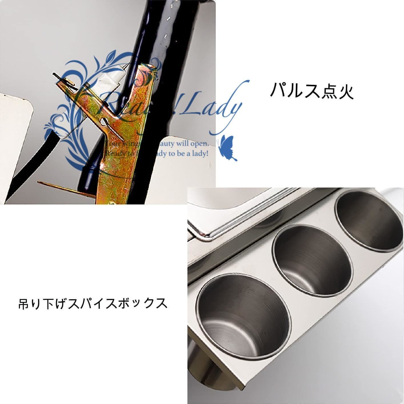 大型 ガスフライヤー，LPガス用プロのガスフライヤー、10L * 2