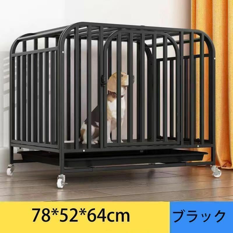 ペットケージ 鉄製 犬檻 犬小屋 ケージ ペットサークル ドッグケージ ペットフェンス 大型 中型犬用 ペット用品 ダブルドア キャスタ