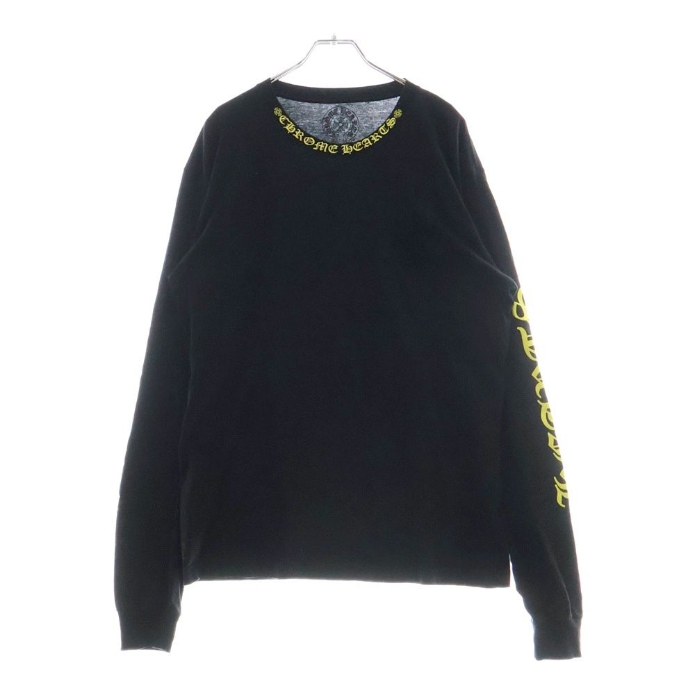 CHROME HEARTS (クロムハーツ) Old English Neck Logo L/S Tee