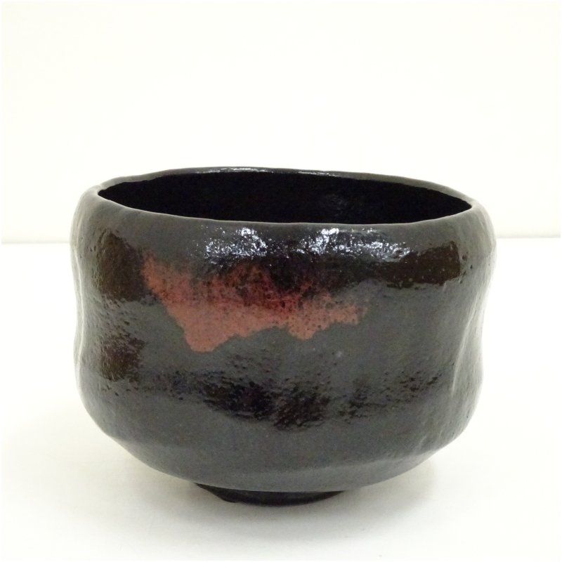 佐々木松楽造 黒楽茶碗 共箱 茶道 抹茶 おしゃれ 抹茶茶碗 抹茶碗 和食器 レトロ 茶器 骨董 茶わん 茶会 茶の湯 楽焼 11月 12月 秋