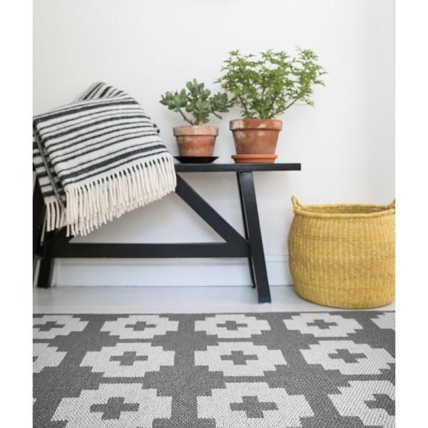 100×70cm プラスチックラグ Flower Stone Brita Sweden ブリタスウェーデン イン&アウトドアラグ キッチンマット キッチンラグ フラワー ストーン