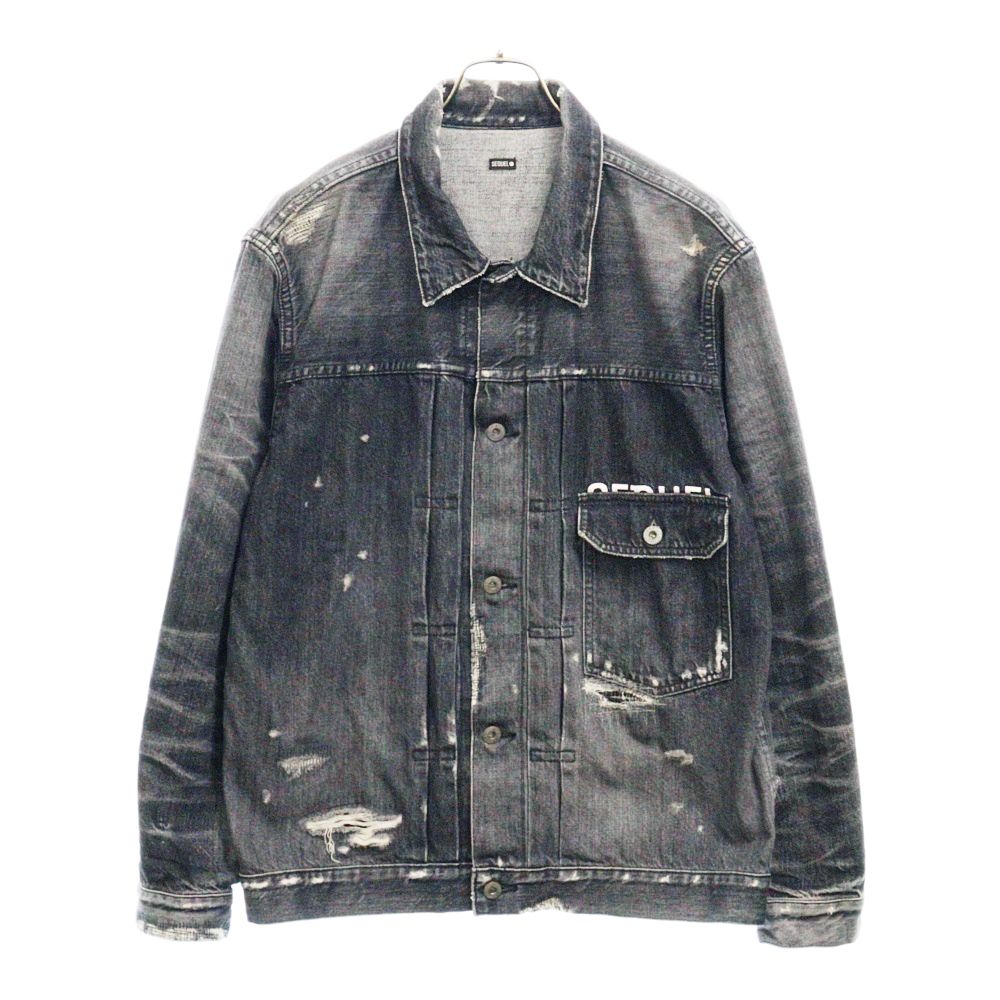 SEQUEL FRAGMENTダメージデニムジャケット SEQUEL × Fragment design '1st DAMAGE DENIM JACKET'デニム