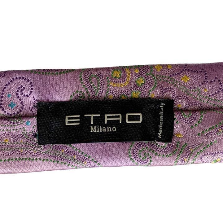 ETRO エトロ ネクタイ ペイズリー柄 ピンク パープル 美品 - ブランド