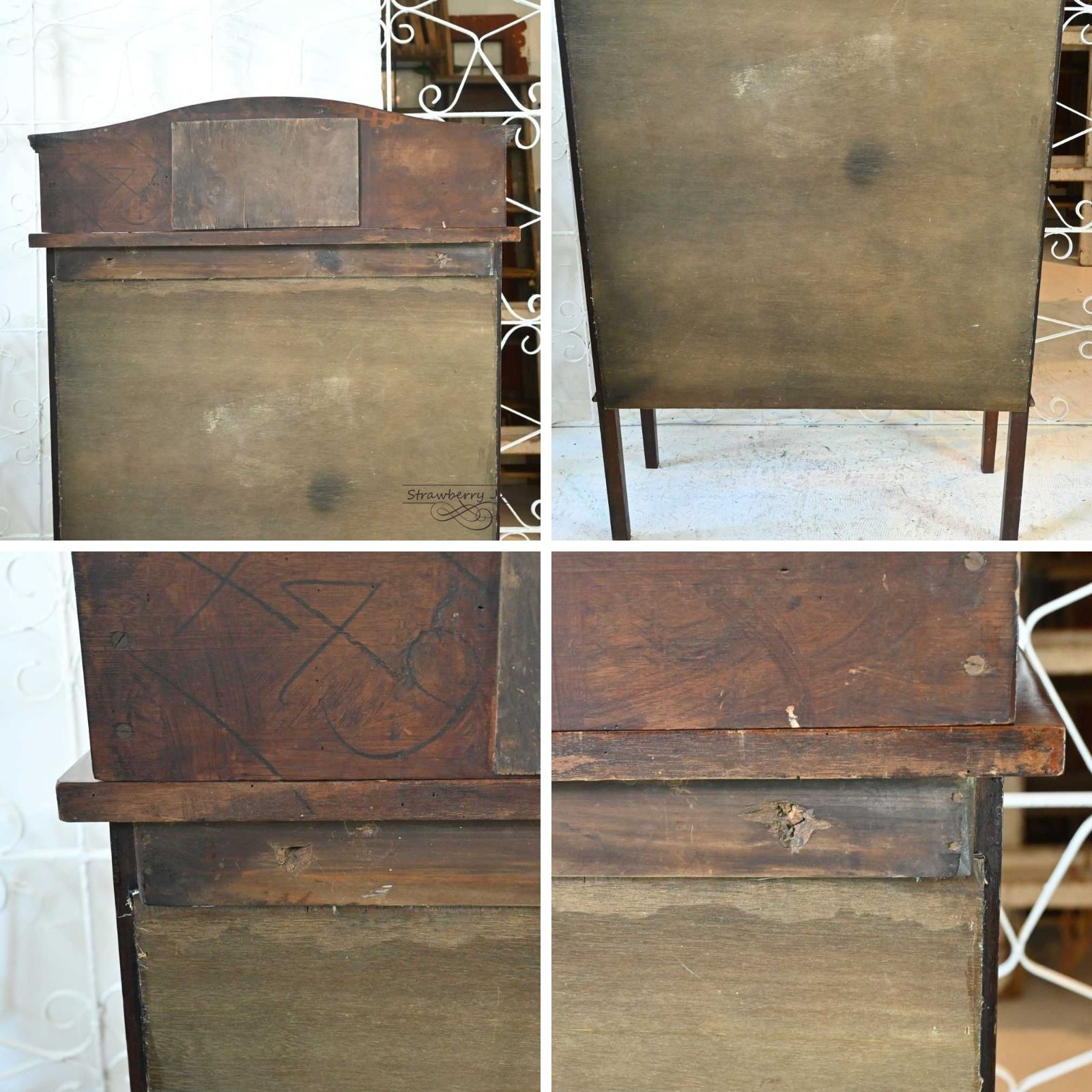 L3705-223 英国アンティーク ガラスキャビネット マホガニー 飾り棚