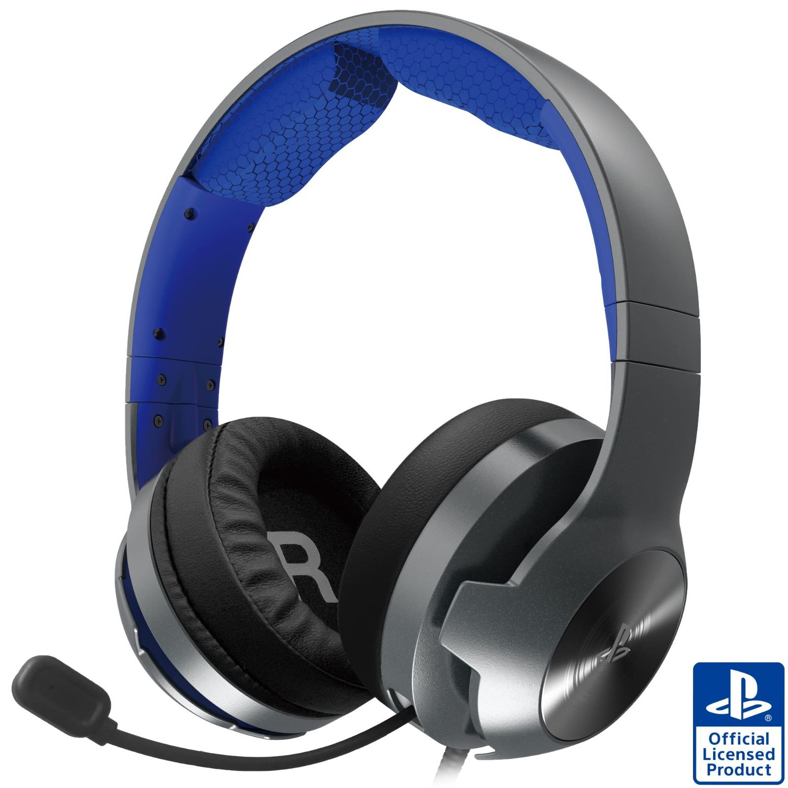 プロ_ブルー 【SONYライセンス商品】ホリ ゲーミングヘッドセット プロ for PlayStationR5， PlayStationR4， PC ブルー【PS5対応】