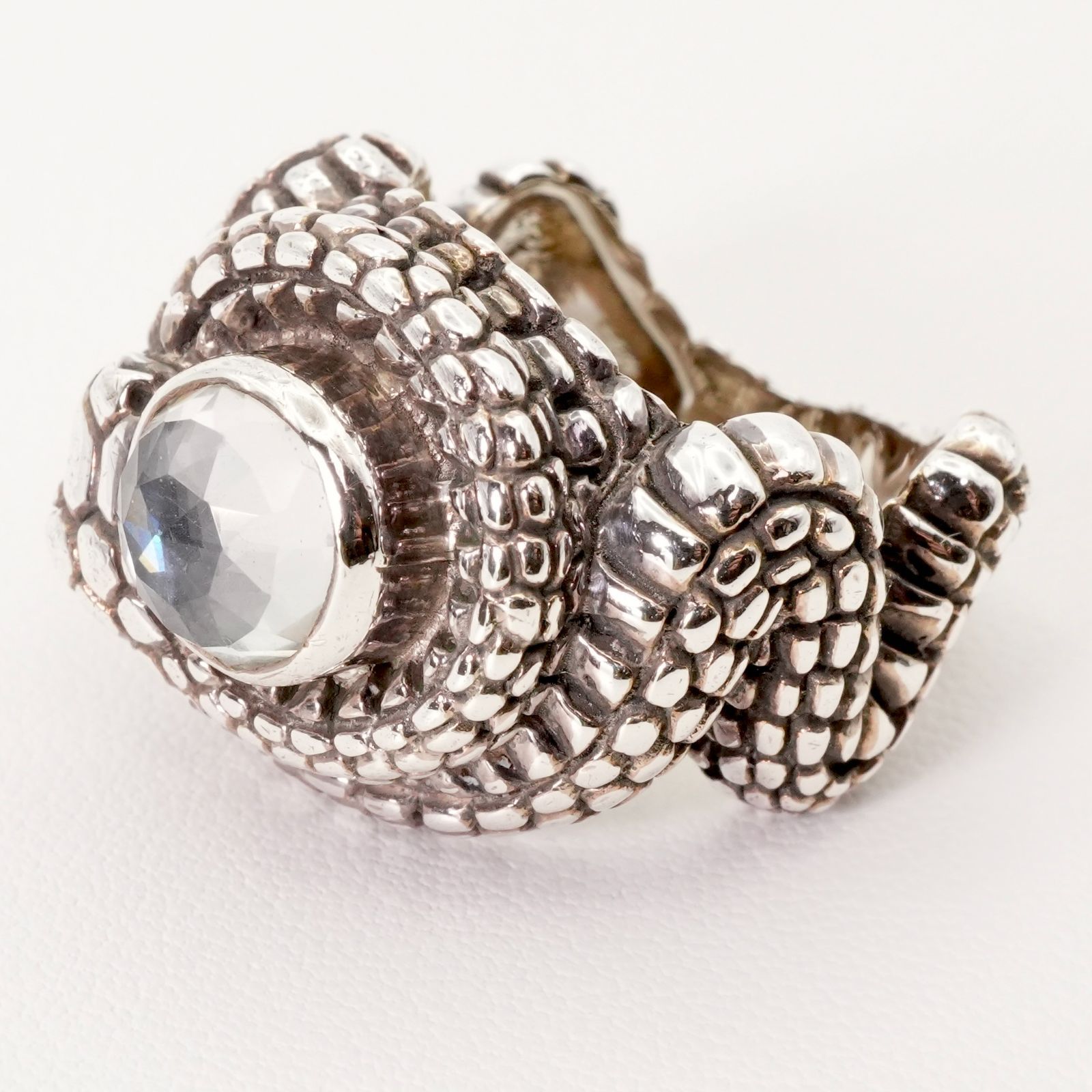 スティーブンデュエック リング 天然石 植物モチーフ 10号 美品 ヴィンテージ 希少13号 スティーブンデュエック スネーク MOP リング/25-122S