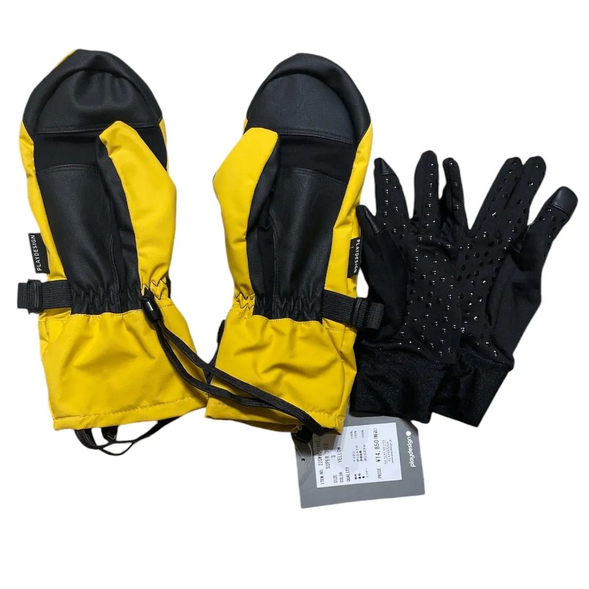 P01 * SUPER 3REE 22-23 イエロー 黄色 GLOVE ストア グローブ ミトン