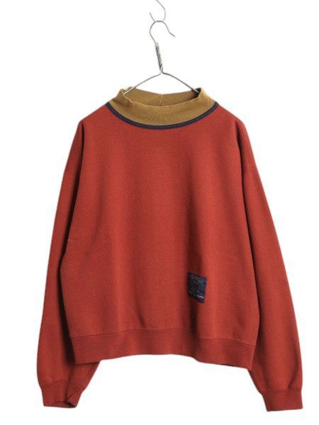 なクーポン配布中! 90s ギャップ モックネック 無地 スウェット メンズ レディース XL | トレーナー 大きいサイズ 裏起毛 薄手 ショート丈