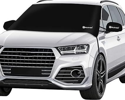 カーフロントカバー 車 フロントカバー サンシェード 凍結防止 カバー 霜よけ 日よけ 雪対策 遮光断熱 簡単取付 四季用 軽自動車/SUV車に適用 (フロント)