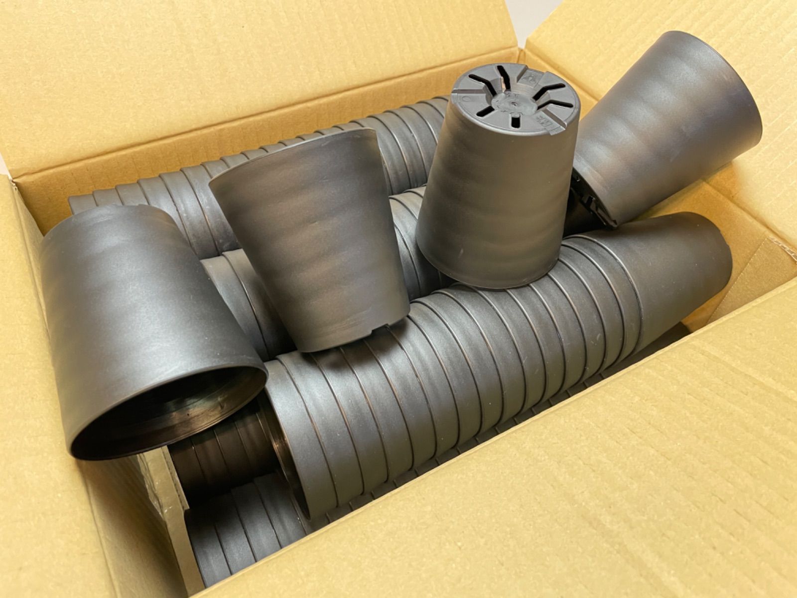 セラアート長鉢3号黒プラ鉢(陶器風ロング深鉢タイプ)120鉢セット