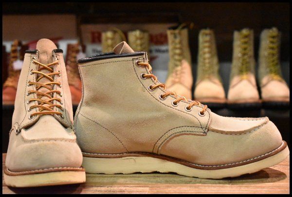9.5 D 10年 レッドウィング 8173 スエード アイリッシュセッター ホーソーン ラフアウト モックトゥ ブーツ redwing FI 078