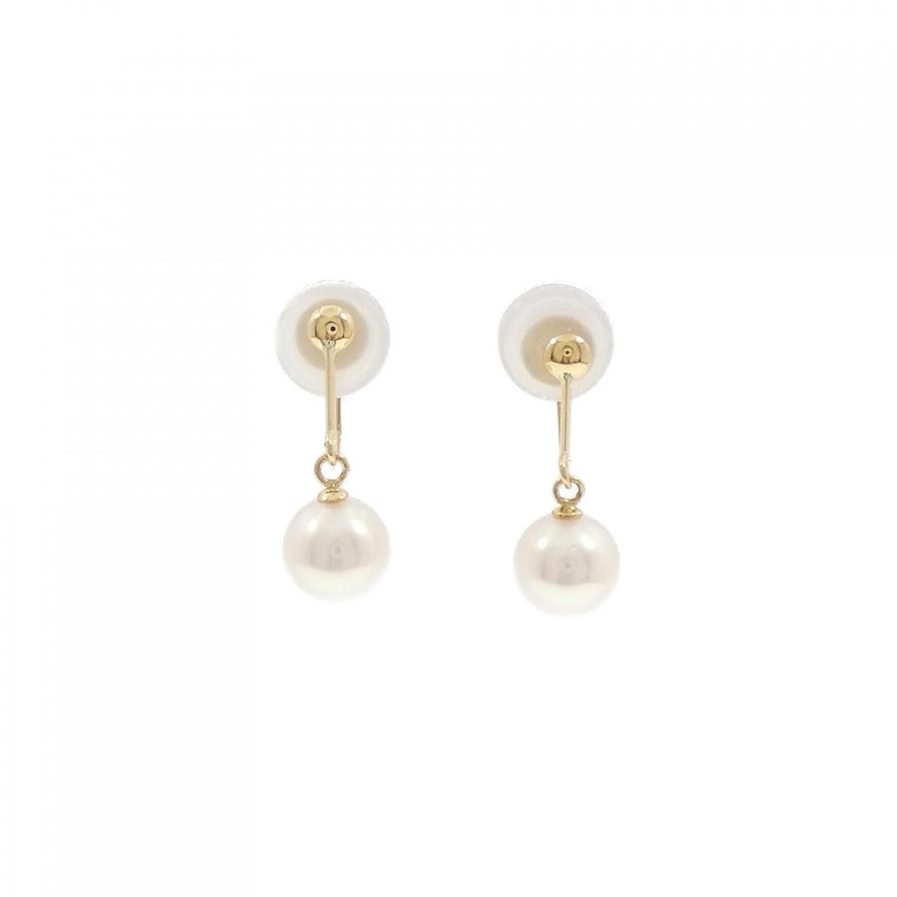 K18YG アコヤパール イヤリング 6.9mm