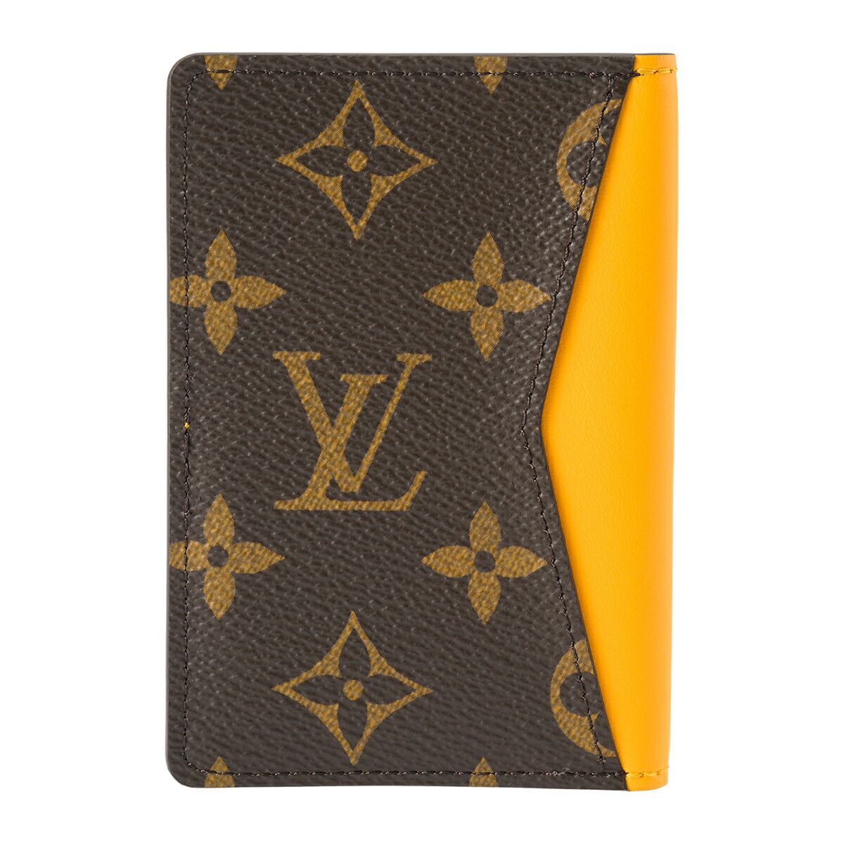 ルイヴィトン Louis Vuitton カードケース オーガナイザー ドゥ ポッシュ ブラウン サフランイエロー
