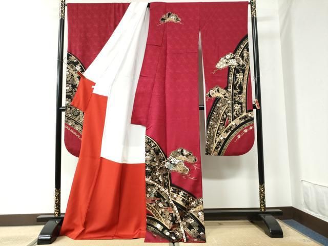 平和屋着物●訪問着　総刺繍　駒刺繍　槍梅　正絹　逸品　CAAV4711vp 平和屋着物○訪問着 総刺繍 駒刺繍 槍梅 正絹 逸品 CAAV4711vp