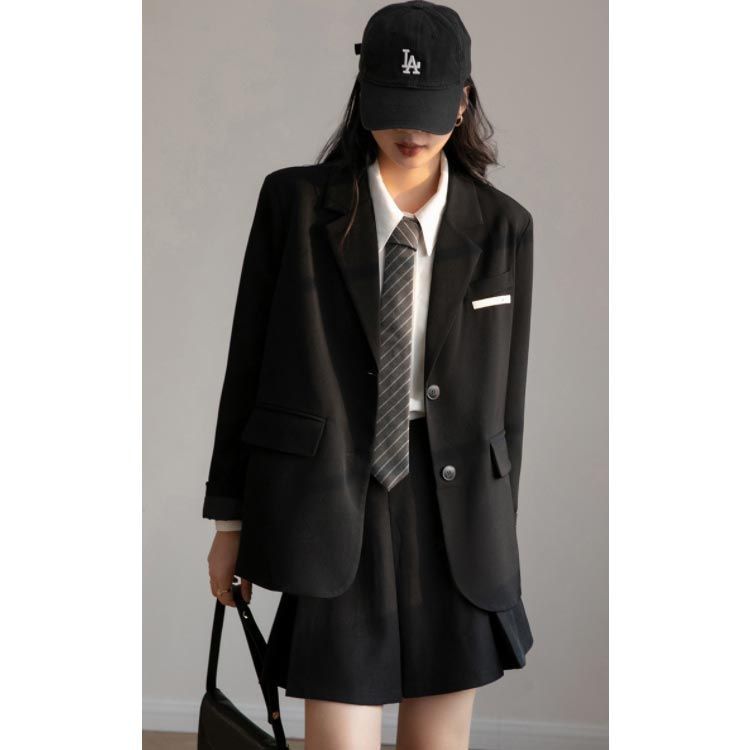 卒業式 女の子 卒業式 ブレザー スーツジャケット 制服 スーツ 入学式スーツ 中学生 卒業スーツ 女の子 フォーマルスーツ JK制服 2点セット プリーツスカート セミフォーマル 七五三 成人式 セ matud595112