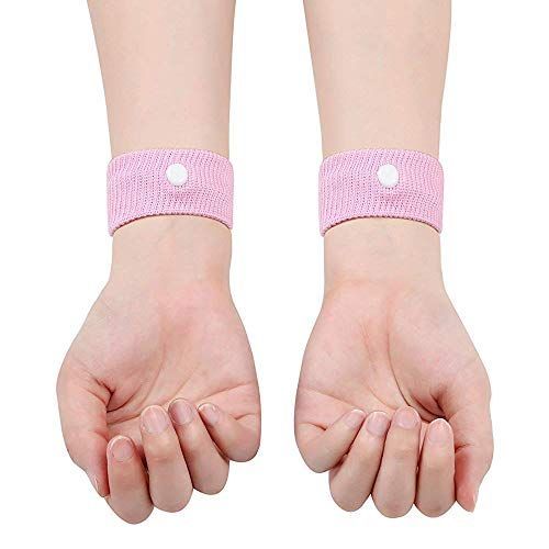 ピンク（L) VANGOOD リストバンド２本セット【蒸れにくいナイロン素材採用】【左右兼用2個入り】 サイズ伸縮調整可能 (ピンク（L))